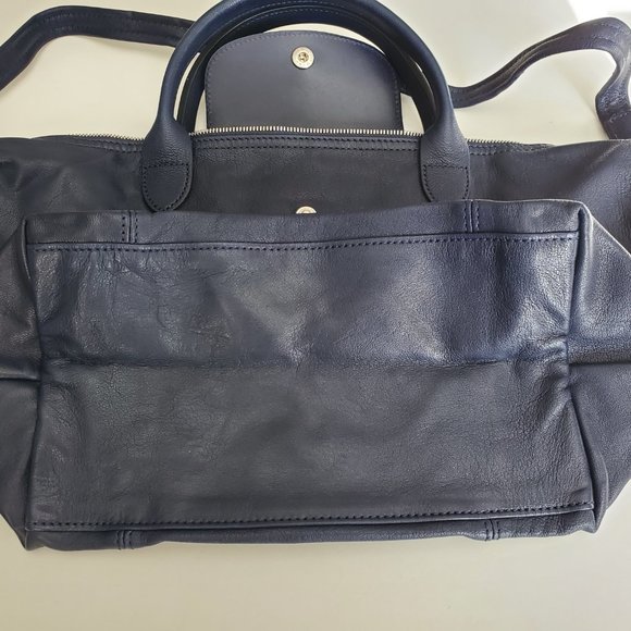 Longchamp Le Pliage Cuir Small Navy - Picture 5 of 10